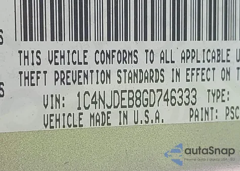 2016 Jeep Compass High Altitude Edition из США, поврежденный, VIN 1C4NJDEB8GD746333